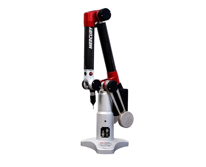 Tomelleri Engineering Mercury portable measuring arm with mass counterbalance system and touch probe for high-accuracy dimensional inspection.